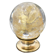 MURANO glass furniture knob transparent