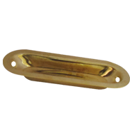 Flush Cabinet Handle - Gold Finish - Ov