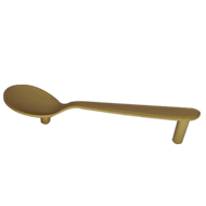 Spoon Cabinet Handle - Royal Gold Finis