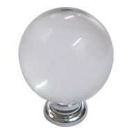 Round Cabinet Knob - Transparent/CP Col