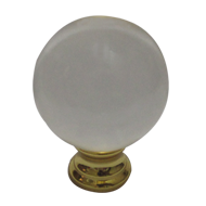 Cabinet Knob (Big) - Gold/Clear Crystal