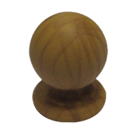 Cabinet Knob - Teak Wood Finish - Dia :