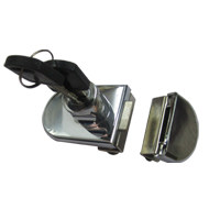 Double Glass Door Lock - Chrome Plated
