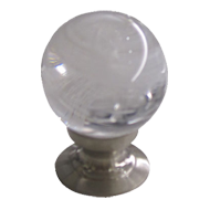 Crystal Cabinet Knob - White Clear / Sa