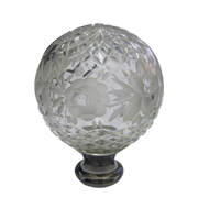 Crystal Door Knob - Crystal/Chrome Fini