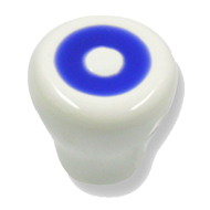 Cabinet Knob - 26mm - White/Blue Colour