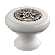 Cabinet Knob - 38mm - White Porcelain/A