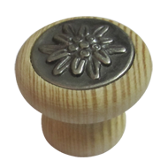 Cabinet Knob - 30mm - Pine Natural & An