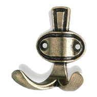 Hook - Antique Brass Trumbled Finish