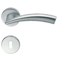 NADIR Lever Handle On Rose in Chrome Fi