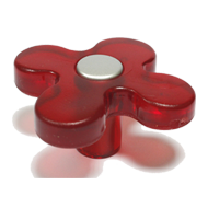 Cabinet Knob - 50mm - Red/White Alumini