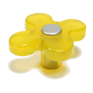 Cabinet Knob - 50mm - Yellow/White Alum