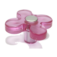 Flower Knob in Pink/White Alu