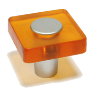 Cabinet Knob - 30mm - Orange/White Alum