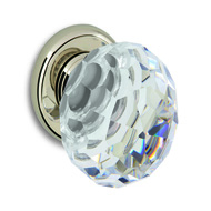 SIRIO Door Crystal Knob on Rose - Satin