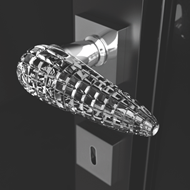 LUXOR HOME Crystal Door Lever Handle - 