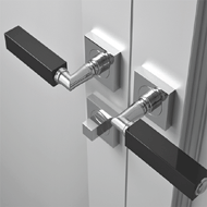 CUBE Crystal Door Lever Handle - Clear/