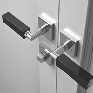 CUBE Crystal Door Lever Handle - Opal B