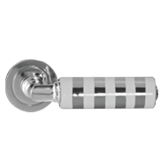 Door Lever Handle - White Platinum/Brus