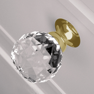 Pull Crystal Cabinet Knob - 25mm - Clea