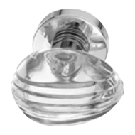 Door Knob - Clear Crystal/Brushed Chrom