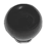 Murano Glass Cabinet Knob - 44mm - Blac