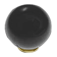 Murano Glass Cabinet Knob - 44mm - Blac