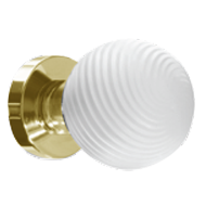 Door Knob - Mat/Polished Brass Finish -