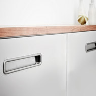 HANDS-On Cabinet Flush Handle - Bright 