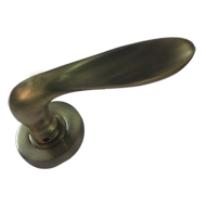 TWISTY Plain Lever Handle on Rose - Ant