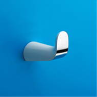 Robe Hook - White with Chrome Plated Fi