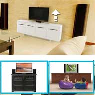 TV lift with remote