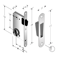 Magnetic Lock Body with Striking Plate 