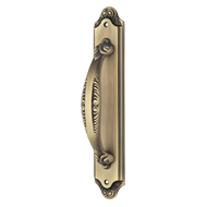 LADY Door Pull Handle on plate in Bronz