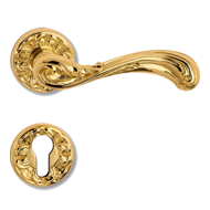 Venezia Door Lever Handle on rose - Old