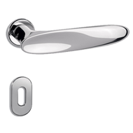 Life Door Lever Handle on rose C3 - Pol