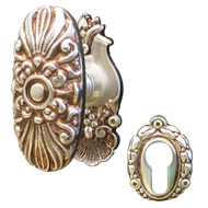 Reims Door Knob - Matt Silver/Old Gold 