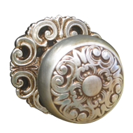 MOSACCIO Door Knob with Rose - Matt Sil