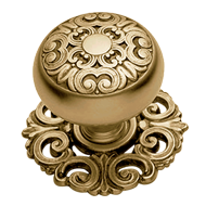 MOSACCIO Door Knob with Rose - Satin An