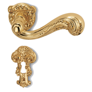 VIENNA Door Lever 24K Handle on rose - 