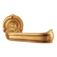 MADRID Door Lever Handle on rose - Gold