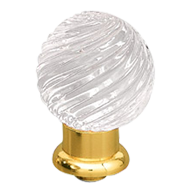 ASTER Crystal Door Knob - Gold Finish -