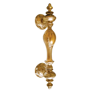 Livorno Door Pull Handle - Raw Gold Fin