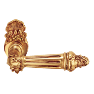 URBINO Door Lever Handle on rose - Gold