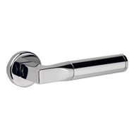 TUBE Lever Handle on Rose - Chrome Fini