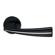 BIX Lever Handle on Rose - Matt Black/P