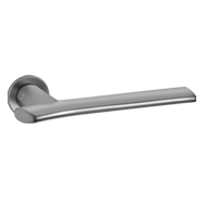 WING Door Lever Handle on rose - Satin 