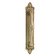 Door Pull Handle on Plate - Gold Plated