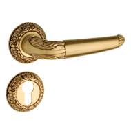 Door Lever Handle on rose with key hole