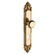 Door Knob on Plate (Small) - 85mm -  PO